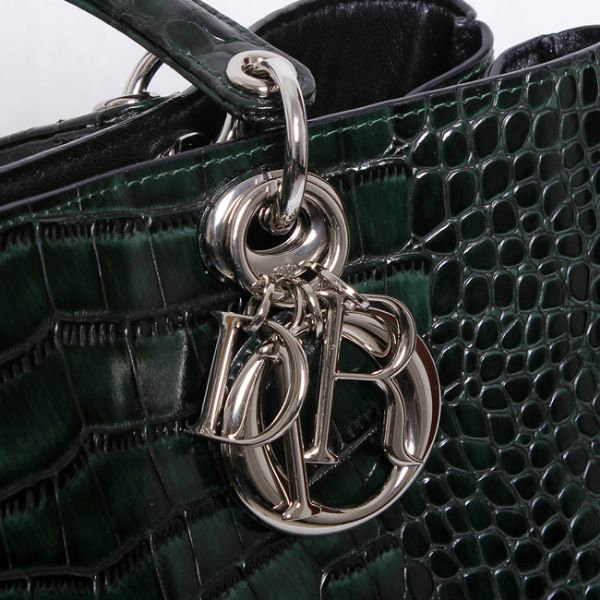Christian Dior diorissimo original calfskin leather bag 44373 dark green - Click Image to Close